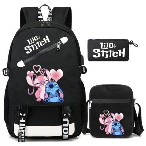 Sac à Dos Stitch Disney 3 en 1 Stitch and Angel