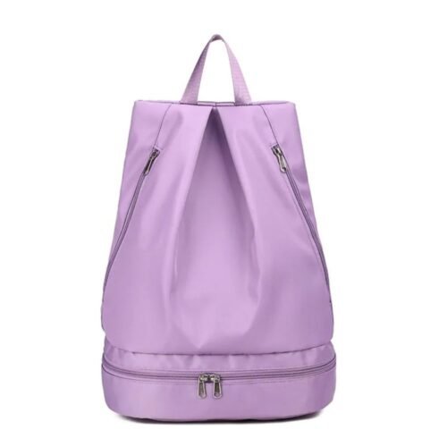 Sac à Dos Femme Sport Chic avec Compartiment Chaussures Violet