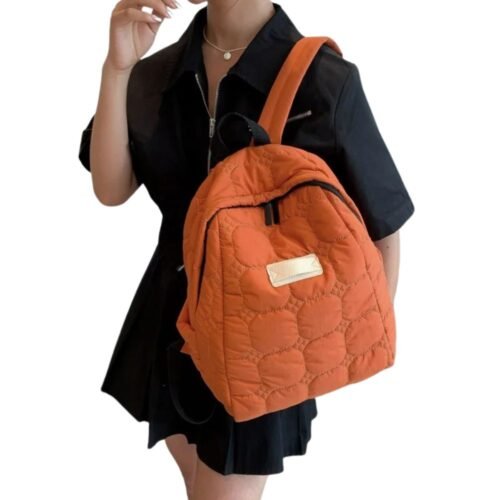 Sac à Dos Ville Ultra Léger Femme Coton Orange